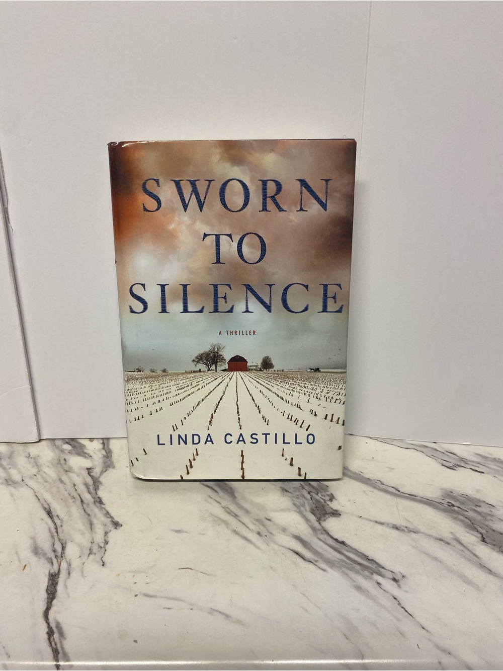 'Sworn to Silence' Hardcover Thriller - Cream/Blue Cover